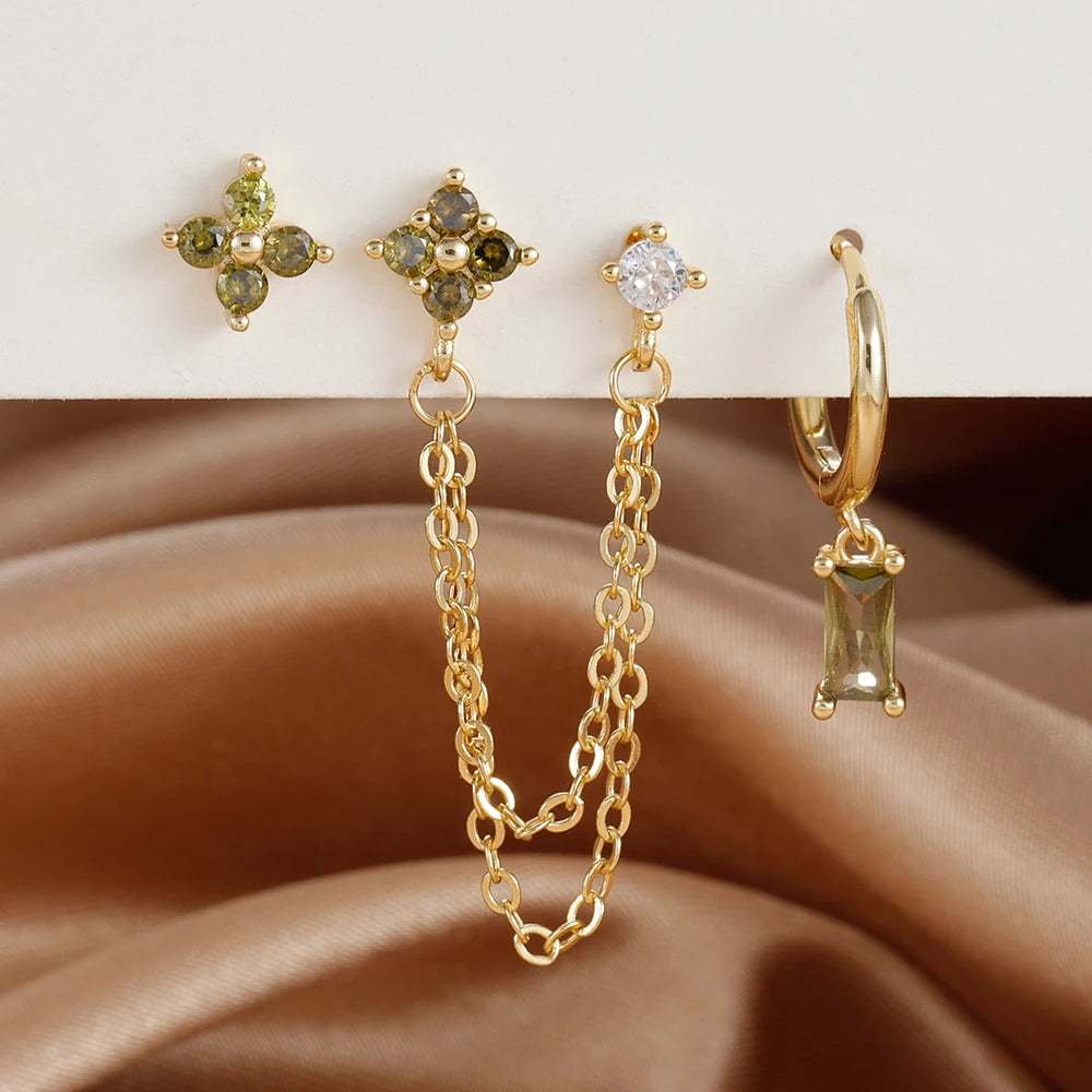 Elegant Zircon Hoops