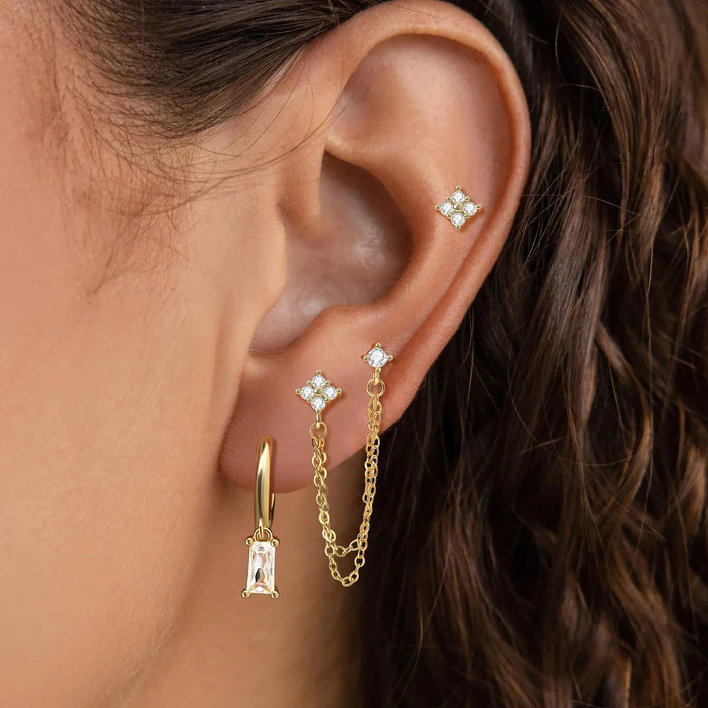 Elegant Zircon Hoops