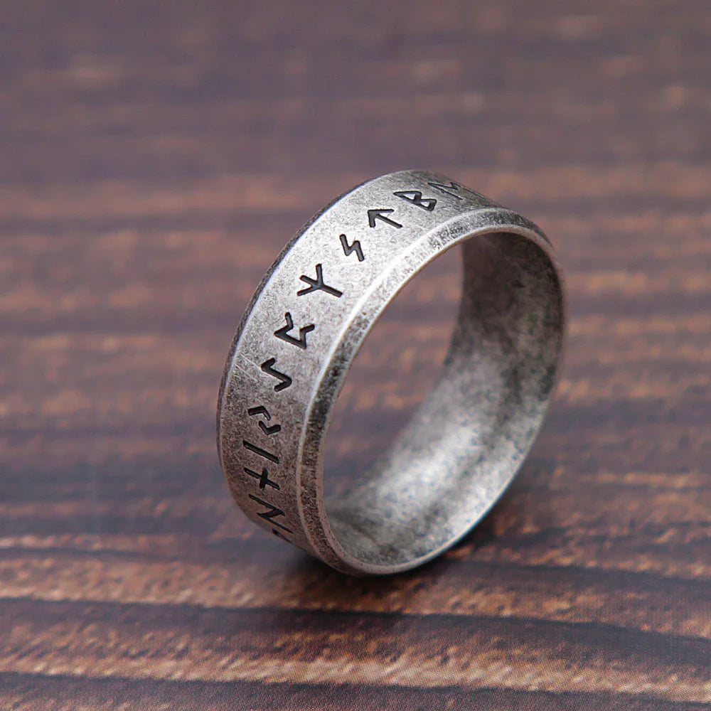 Viking Rune Steel Ring