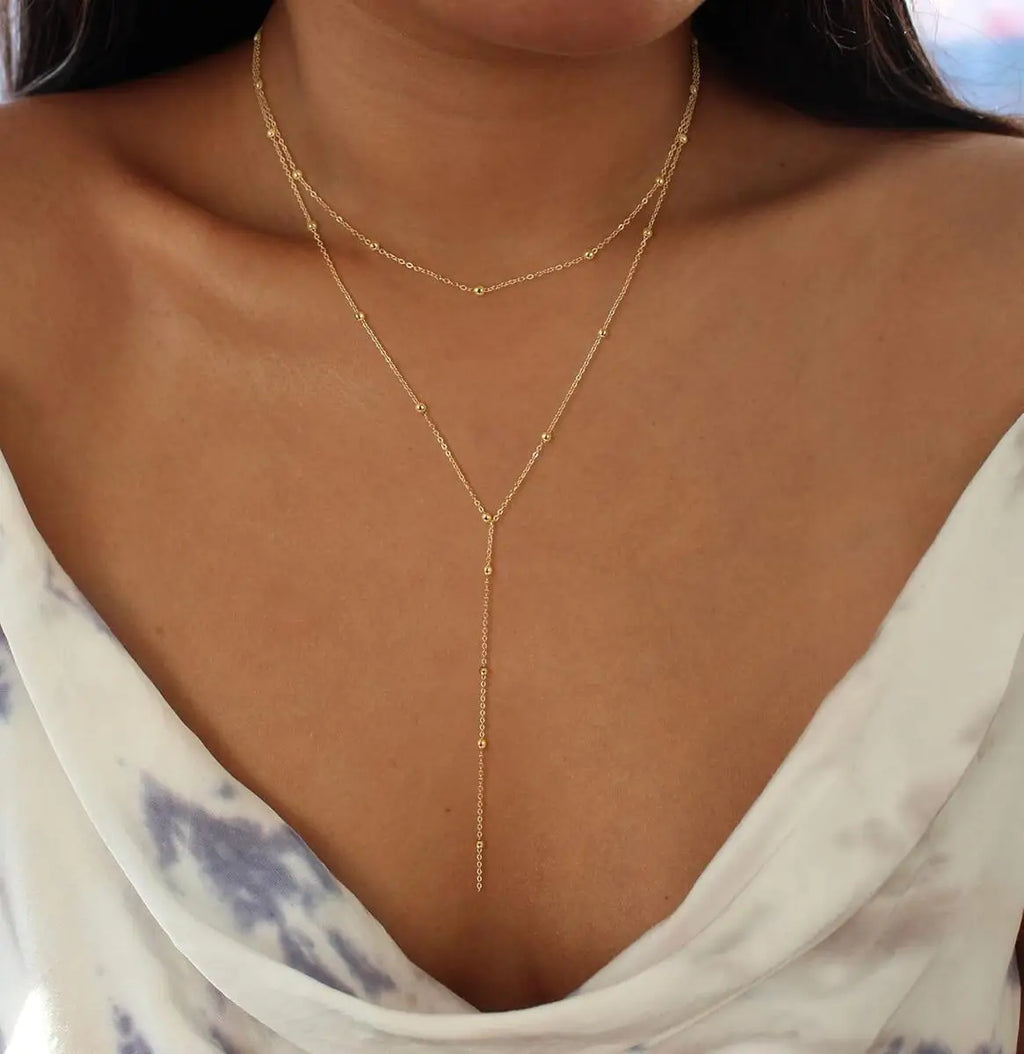 Round Zircon Steel Necklace