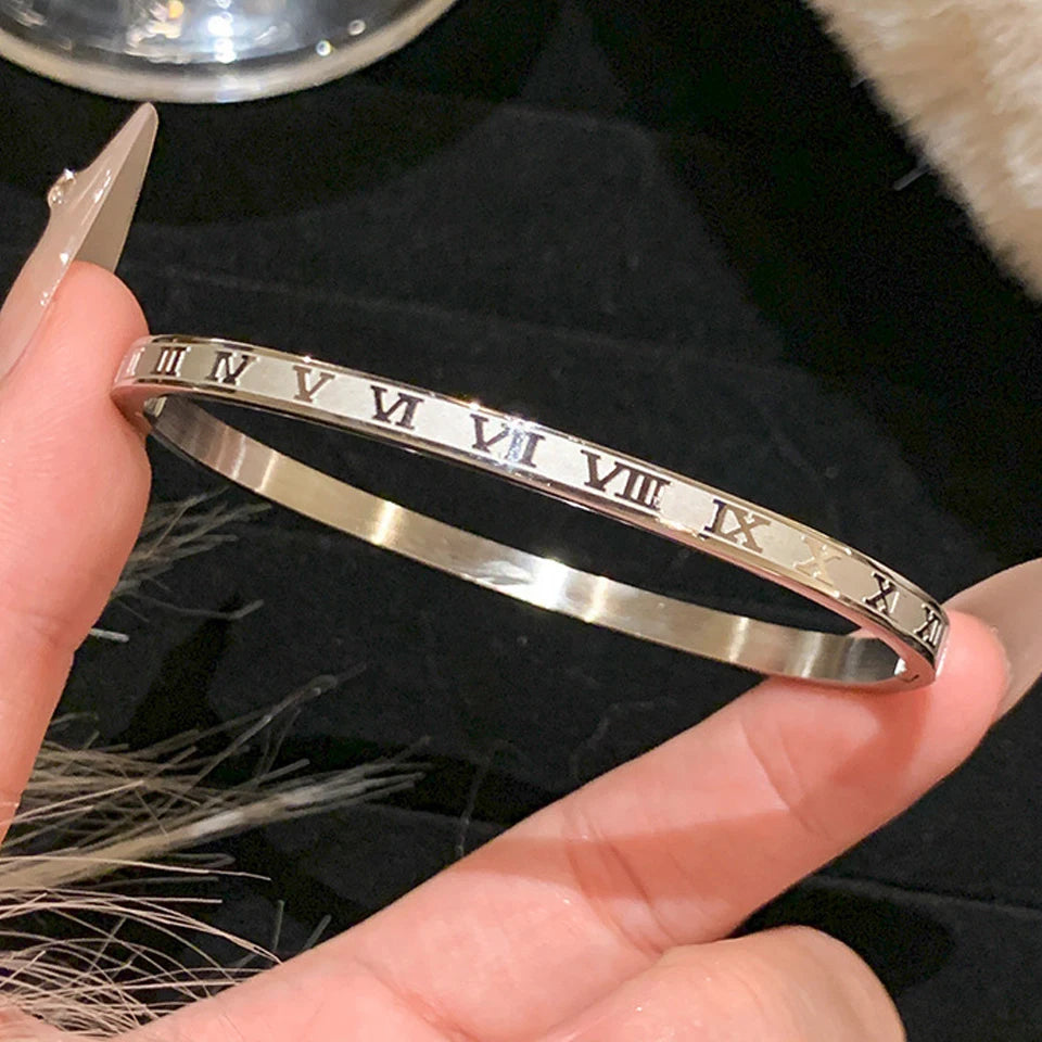 Classic Geometric Steel Cuff