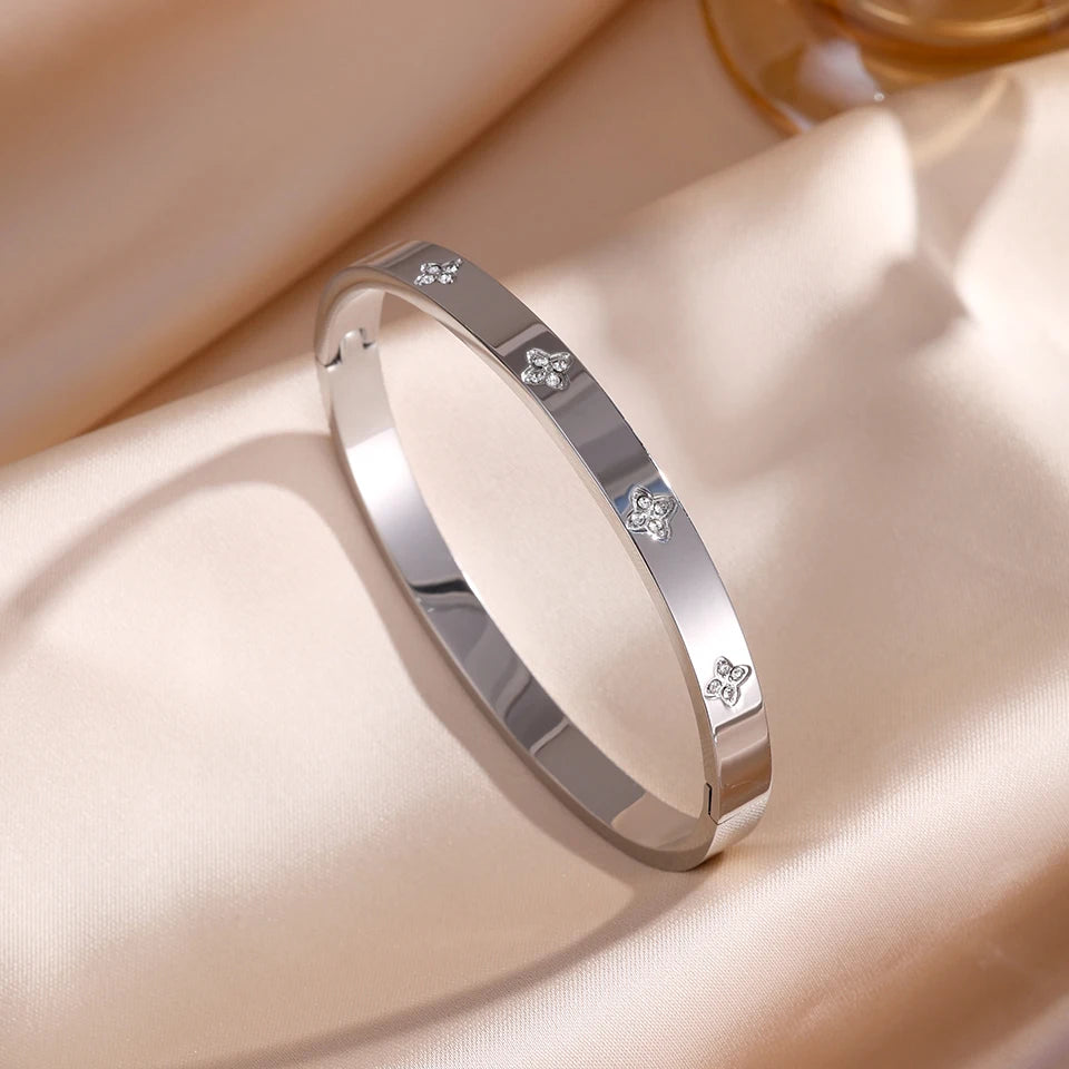 Classic Geometric Steel Cuff