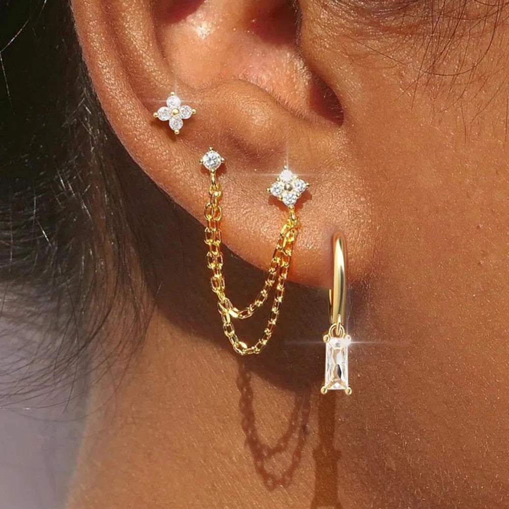 Elegant Zircon Hoops