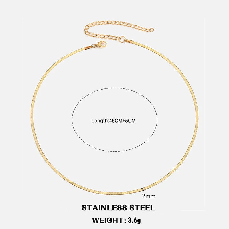 Minimal Steel Chain Necklace