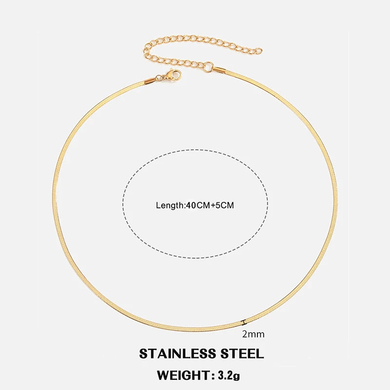 Minimal Steel Chain Necklace