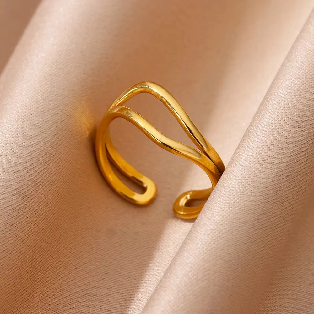 Golden Evil Eye Zircon Ring