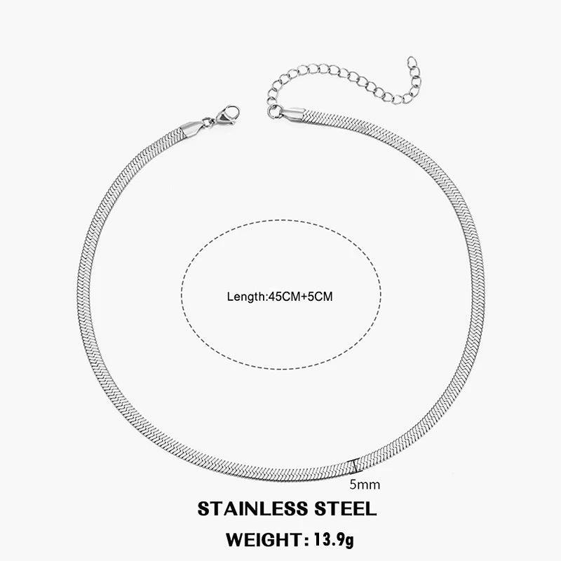Minimal Steel Chain Necklace