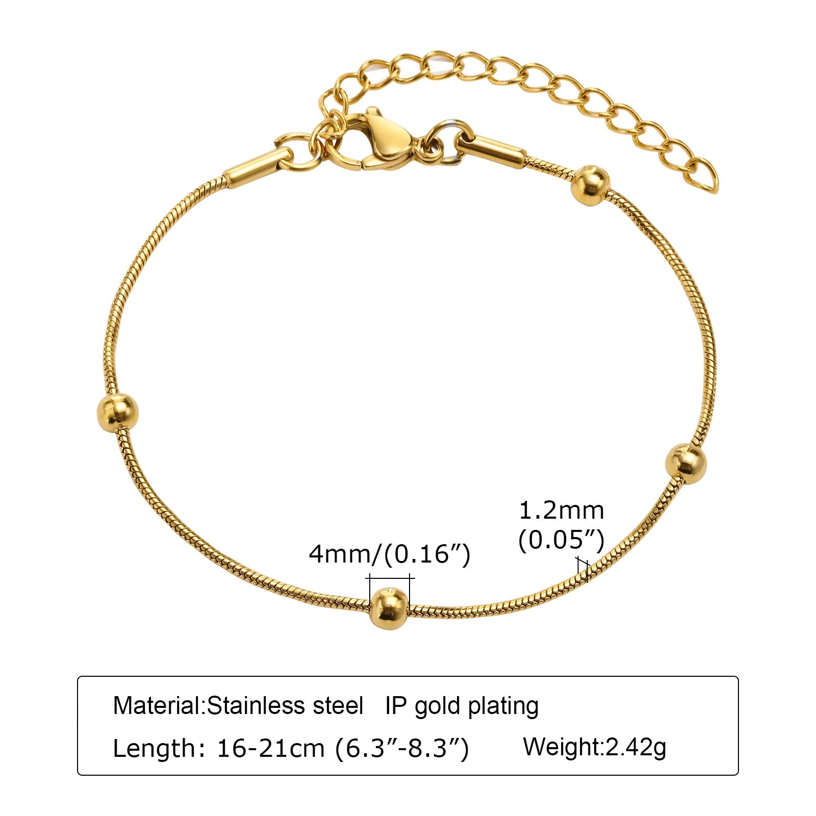 Golden Stackable Steel Bracelet