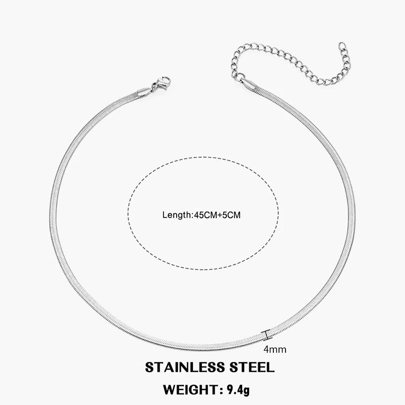 Minimal Steel Chain Necklace
