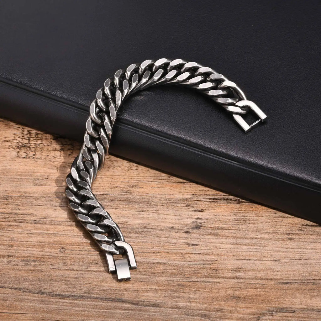 Vintage Steel Chain Bracelet