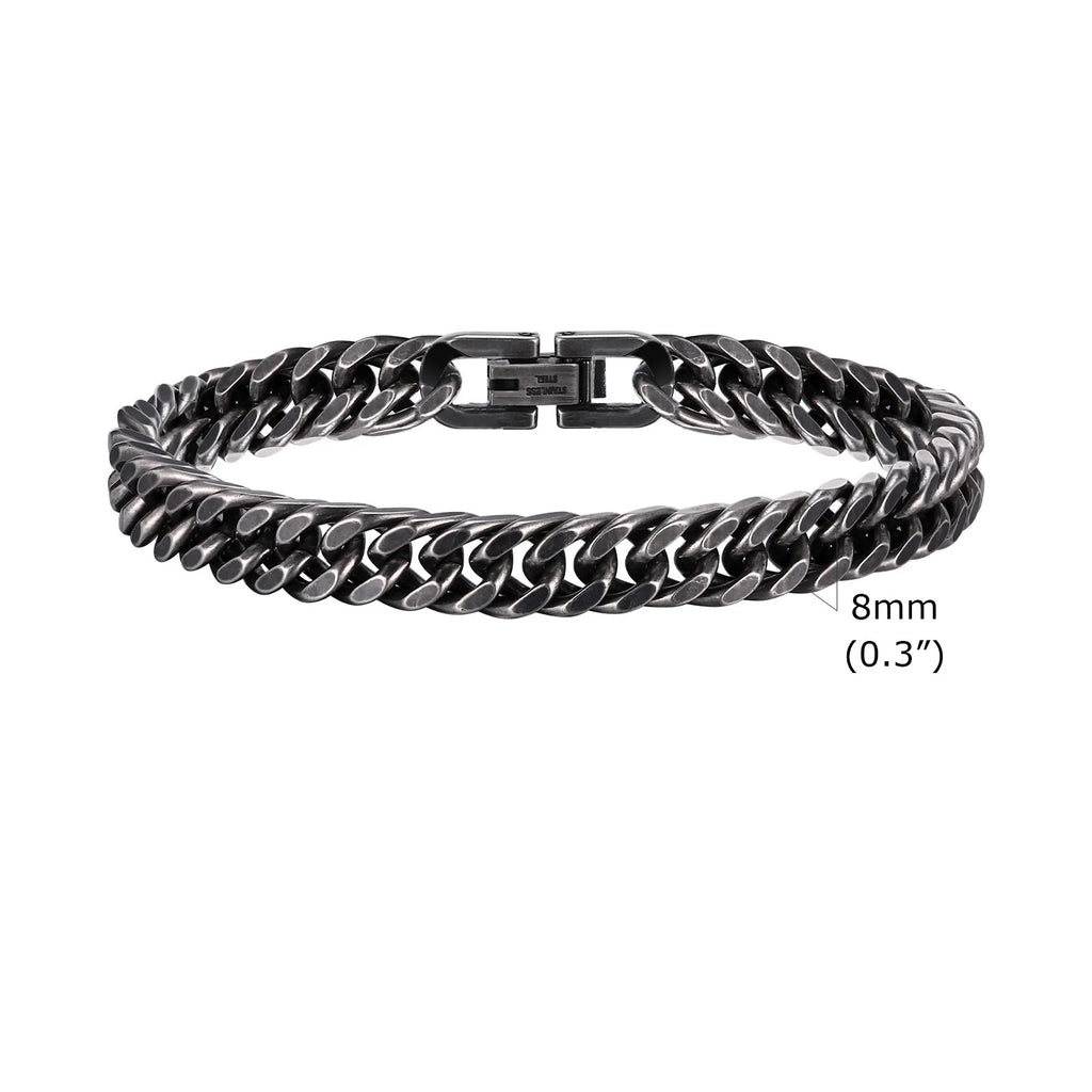 Vintage Steel Chain Bracelet
