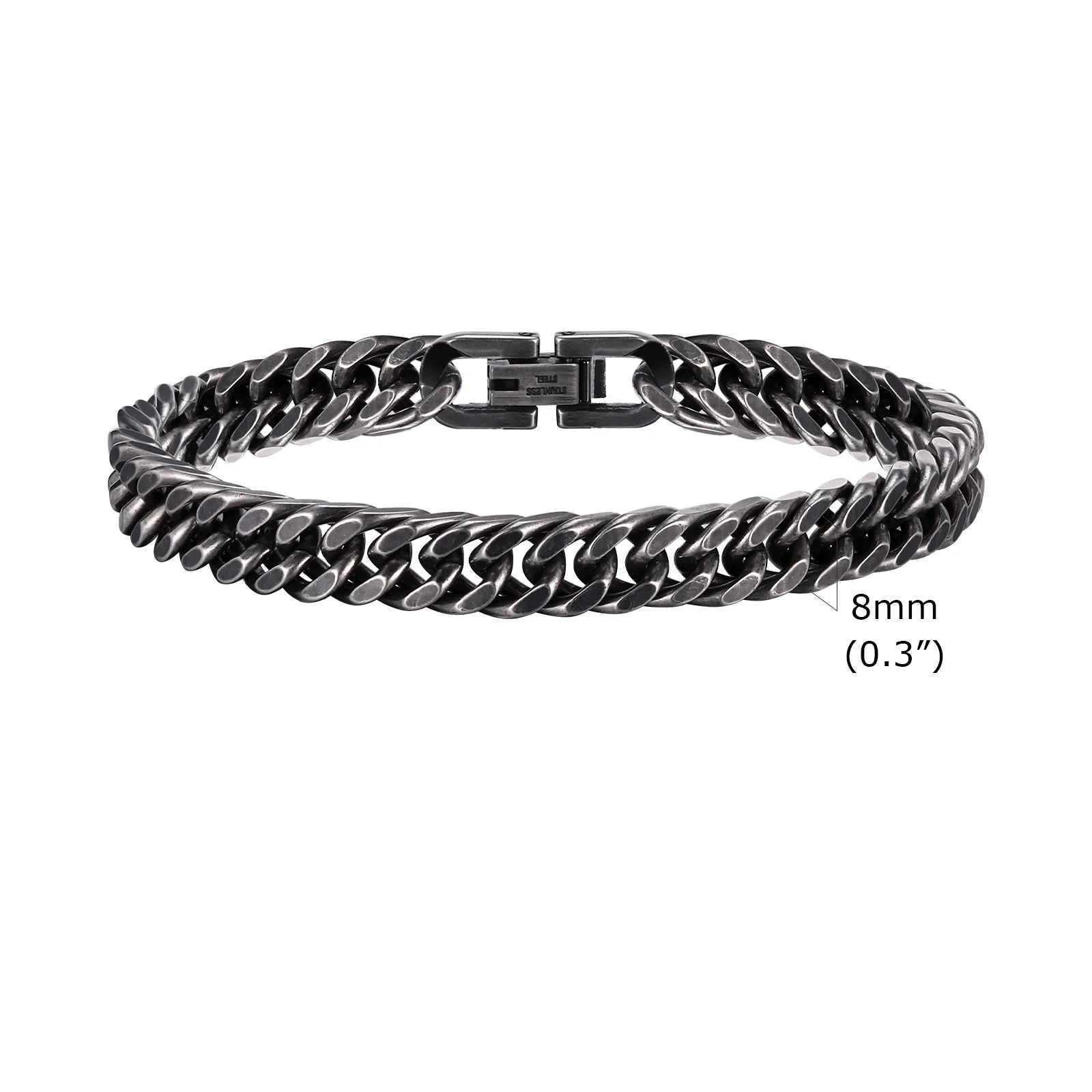Vintage Steel Chain Bracelet