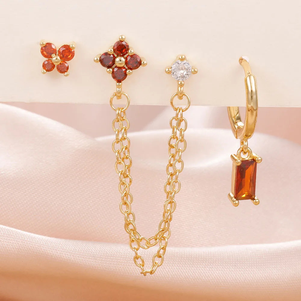 Elegant Zircon Hoops