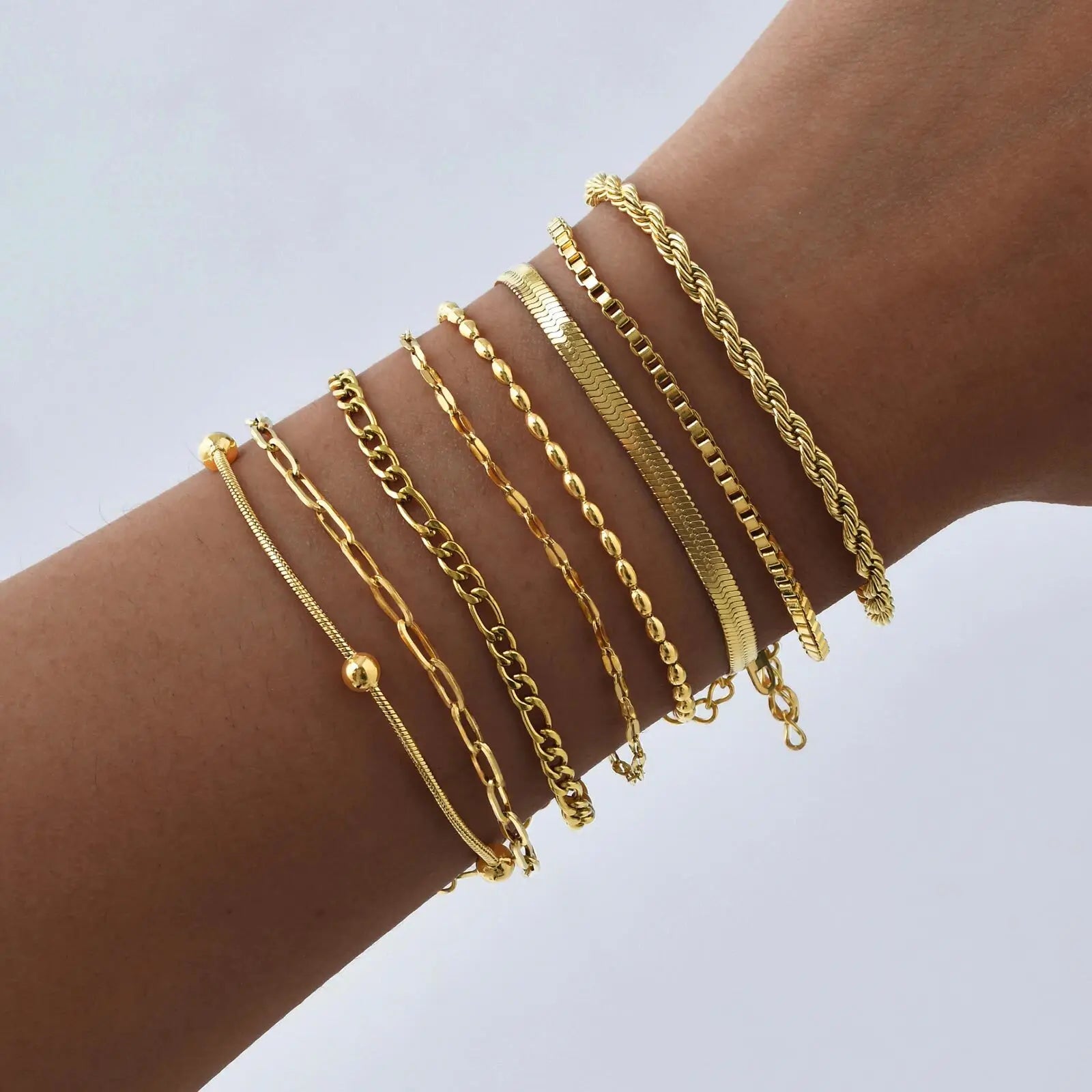 Golden Stackable Steel Bracelet