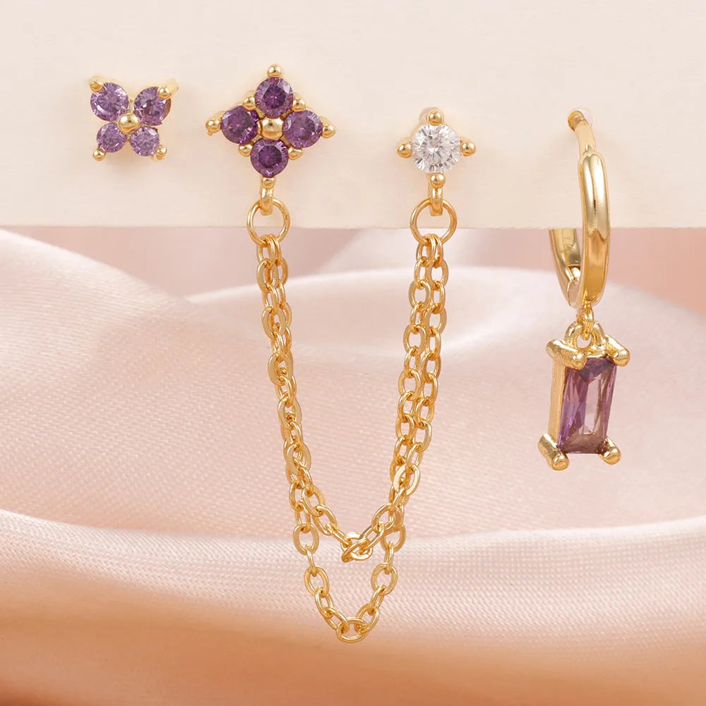 Elegant Zircon Hoops