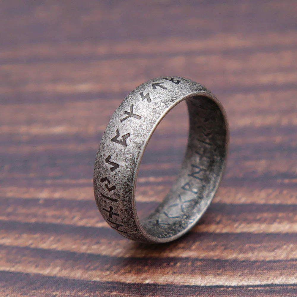 Viking Rune Steel Ring