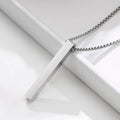 Minimal Geometric Steel Necklace