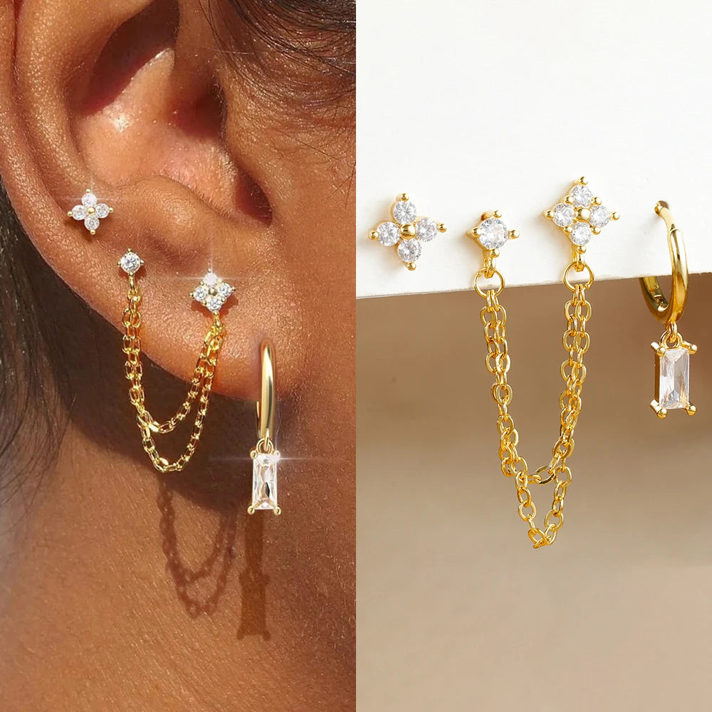 Elegant Zircon Hoops