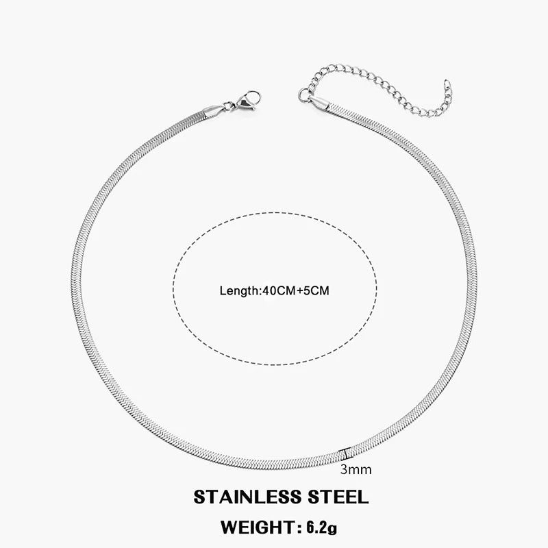 Minimal Steel Chain Necklace