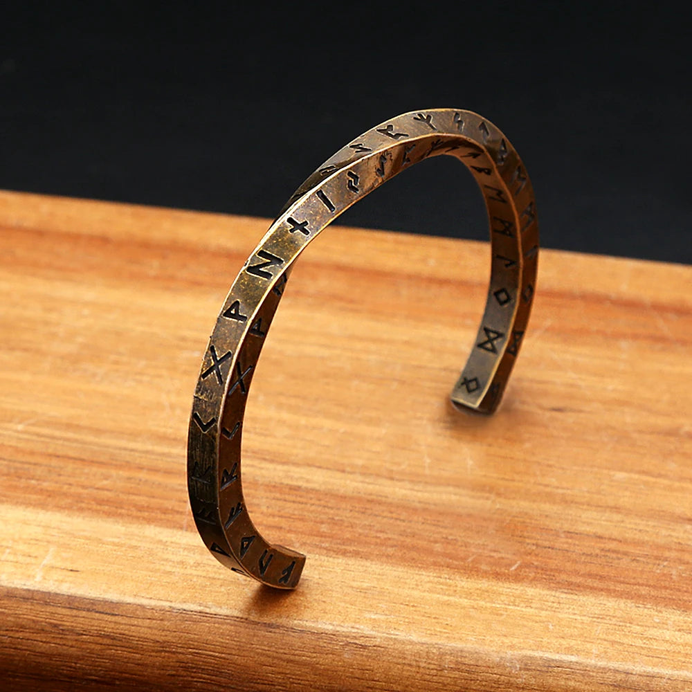 Viking Rune Mobius Steel Bracelet