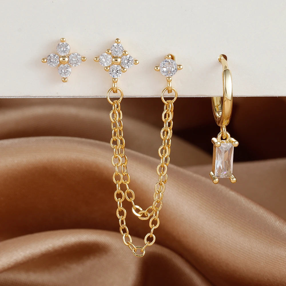 Elegant Zircon Hoops