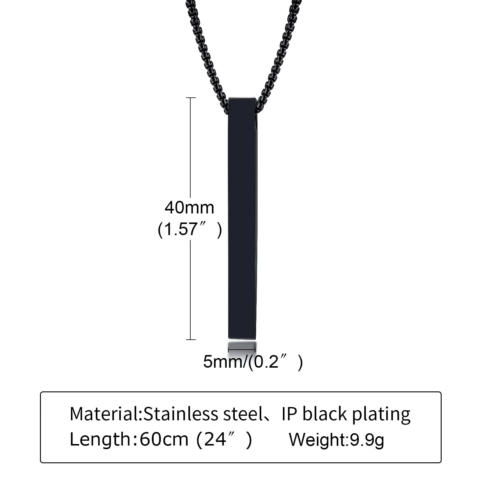 Minimal Geometric Steel Necklace