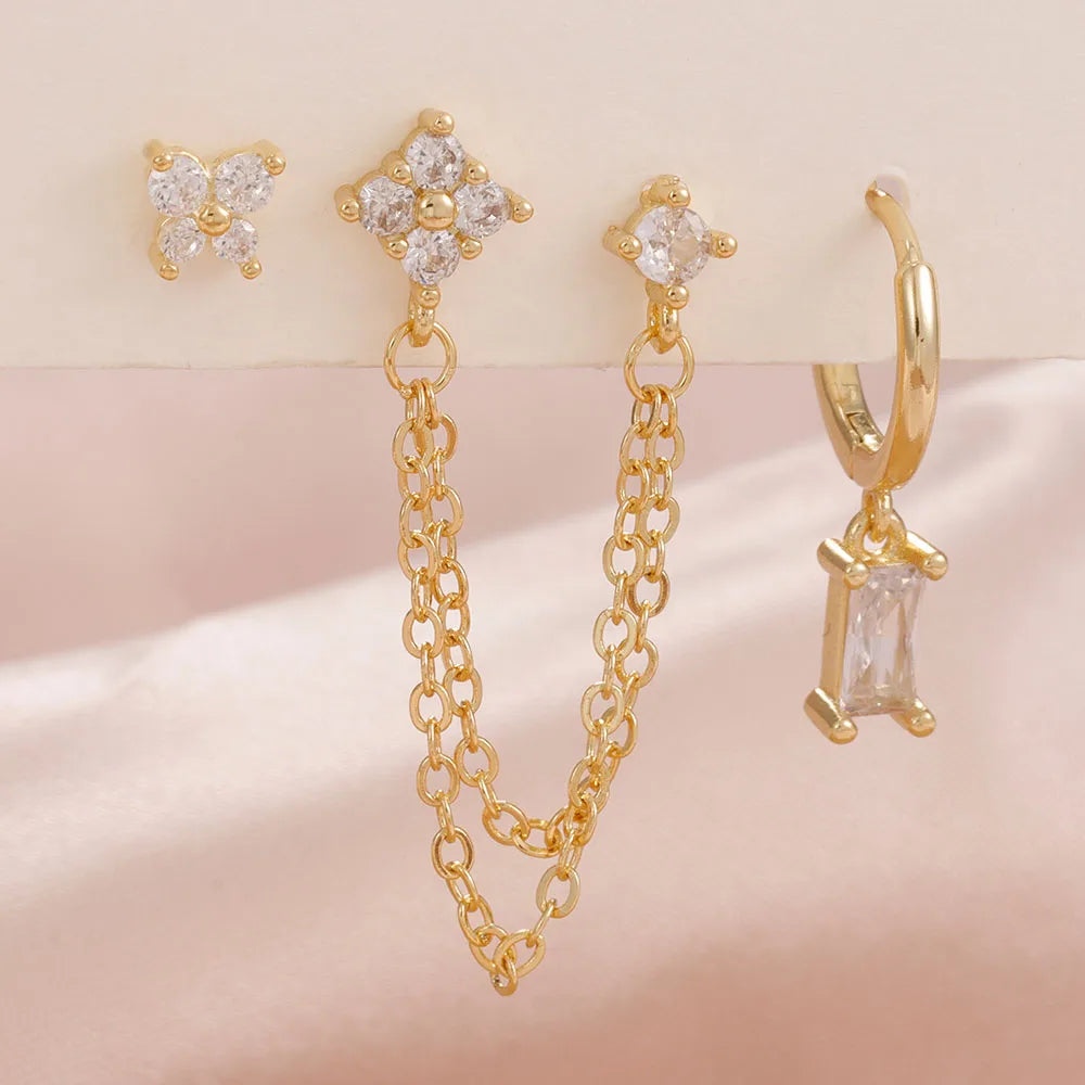 Elegant Zircon Hoops