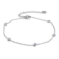 Yhpup Edelstahl-Kubikzirkonia-Halskette, Fußkettchen, Armband, rostfrei, attraktiver, klassischer, schicker, dünner Kettenschmuck