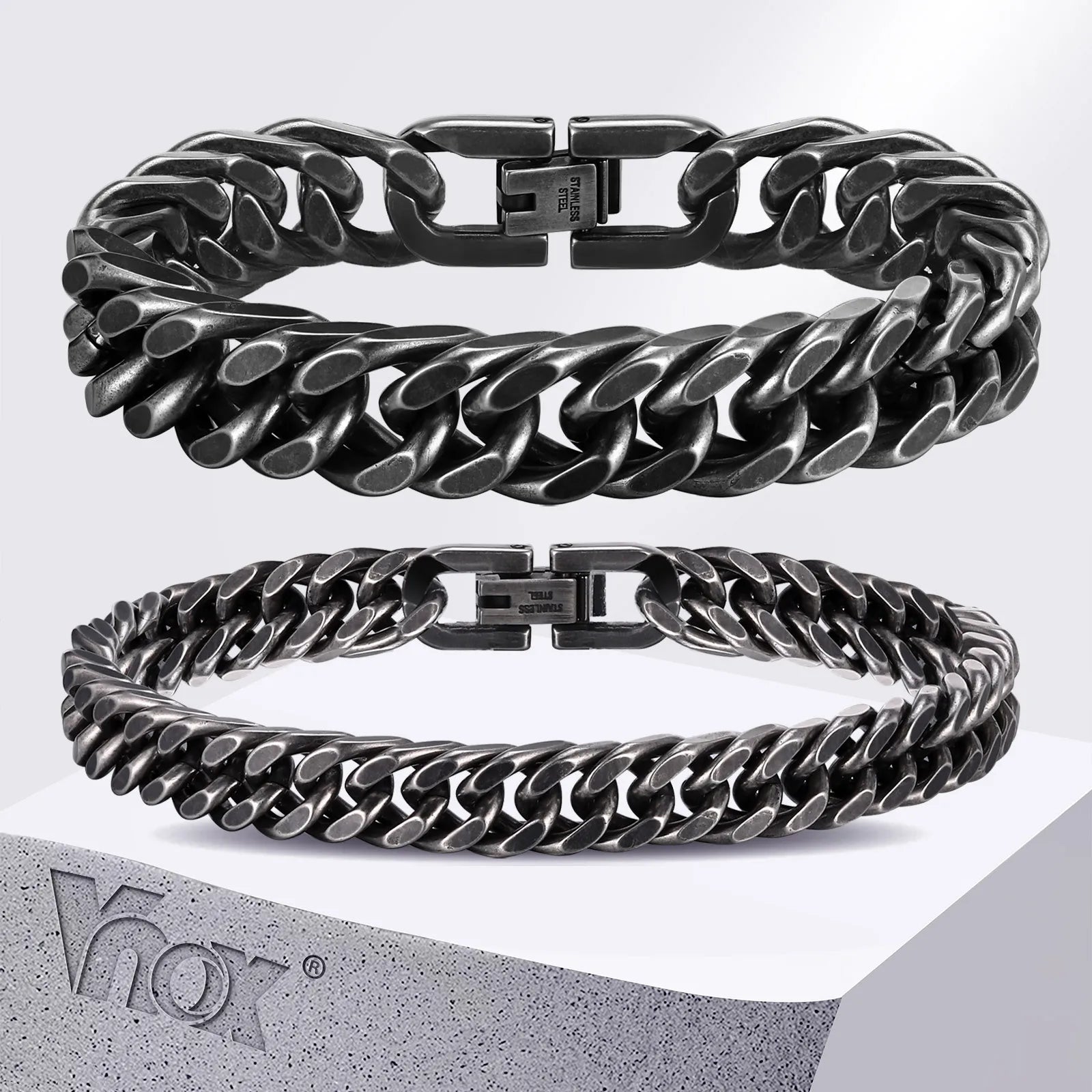 Vintage Steel Chain Bracelet