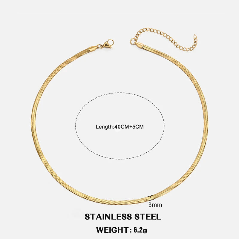 Minimal Steel Chain Necklace