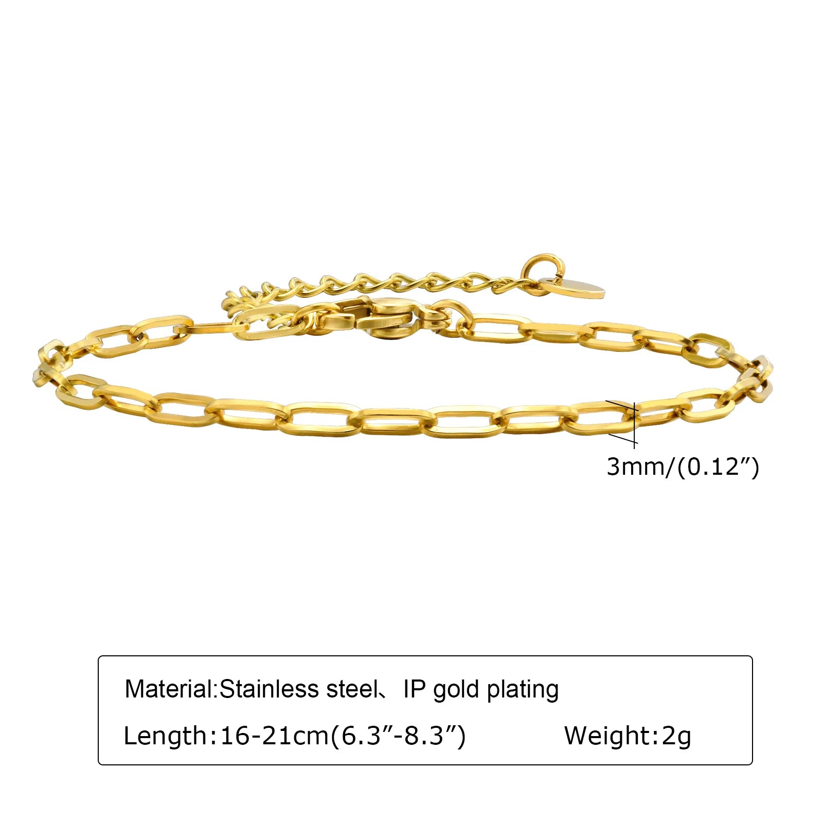 Golden Stackable Steel Bracelet