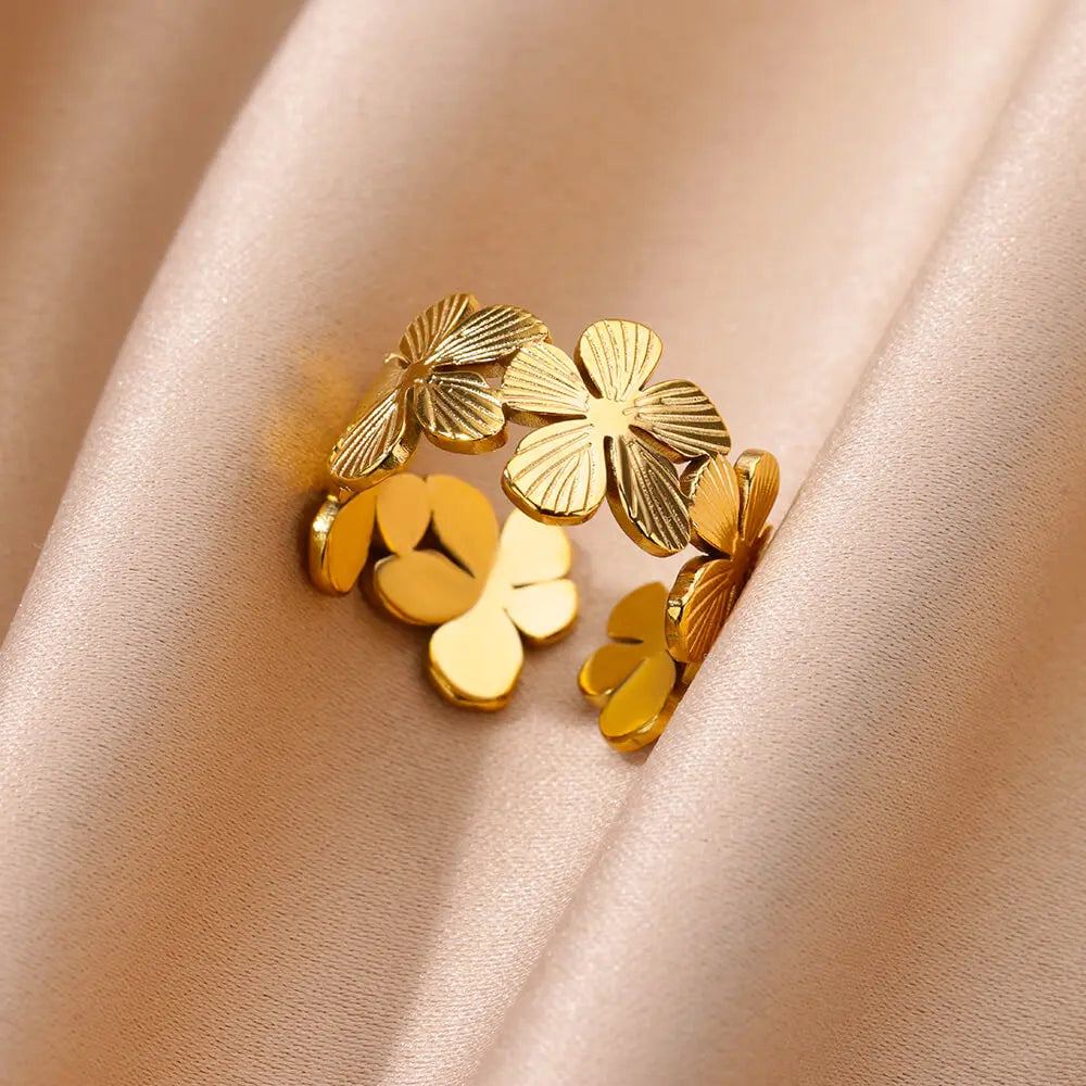 Golden Evil Eye Zircon Ring
