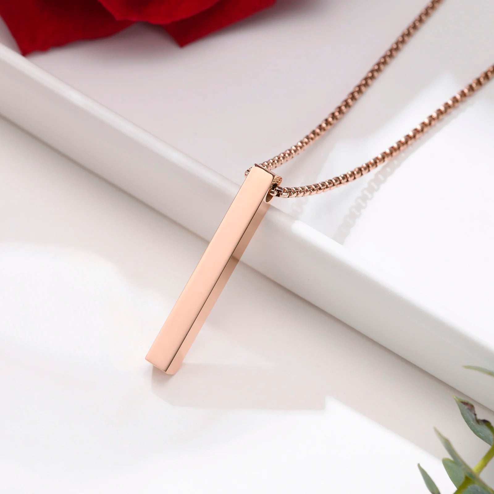 Minimal Geometric Steel Necklace