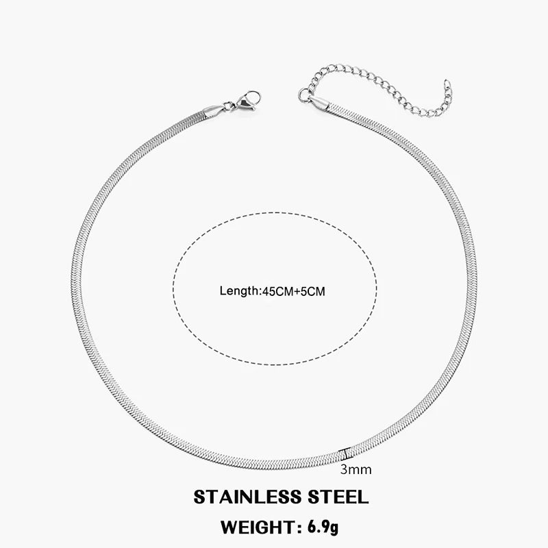 Minimal Steel Chain Necklace