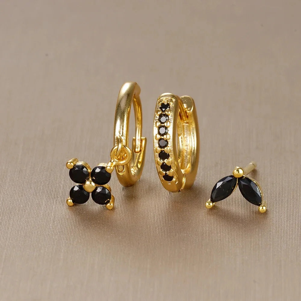 Zircon Flower Earrings