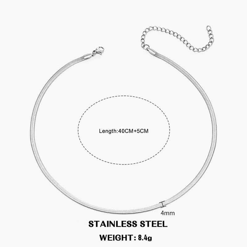 Minimal Steel Chain Necklace