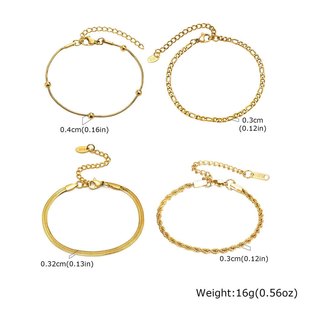 Golden Stackable Steel Bracelet