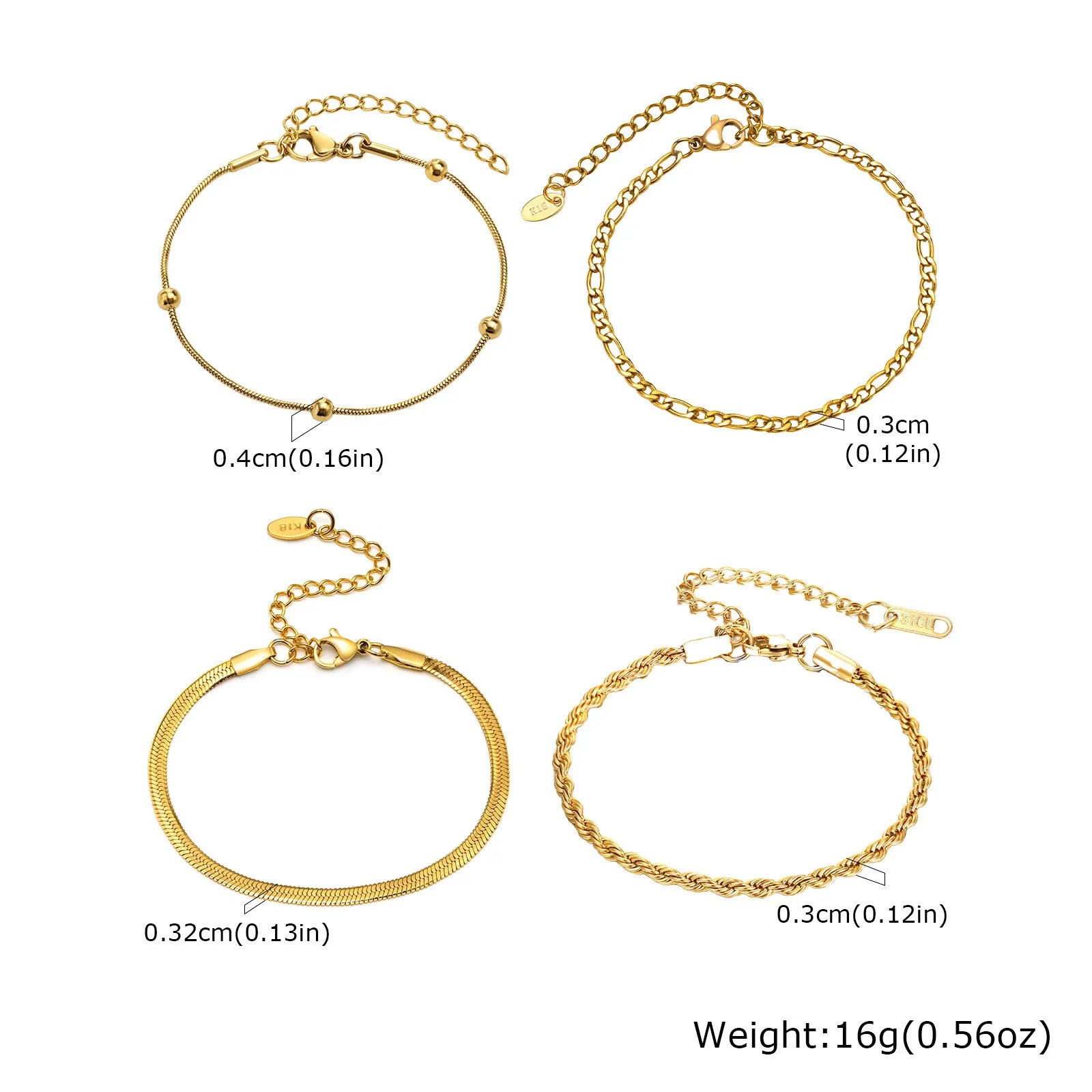 Golden Stackable Steel Bracelet