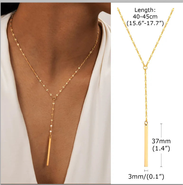 Round Zircon Steel Necklace
