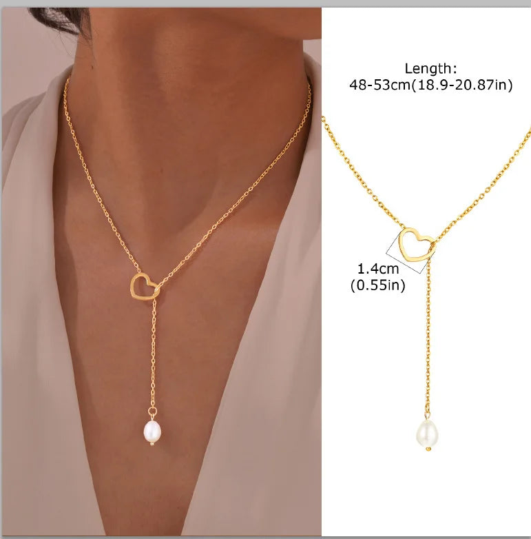 Round Zircon Steel Necklace