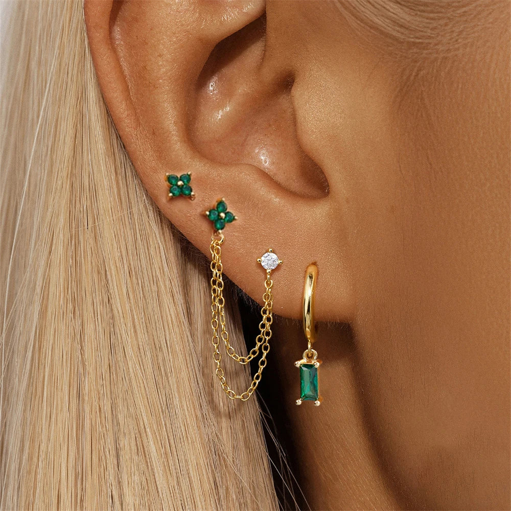 Elegant Zircon Hoops