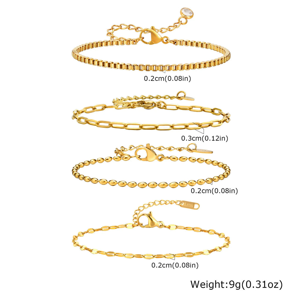 Golden Stackable Steel Bracelet