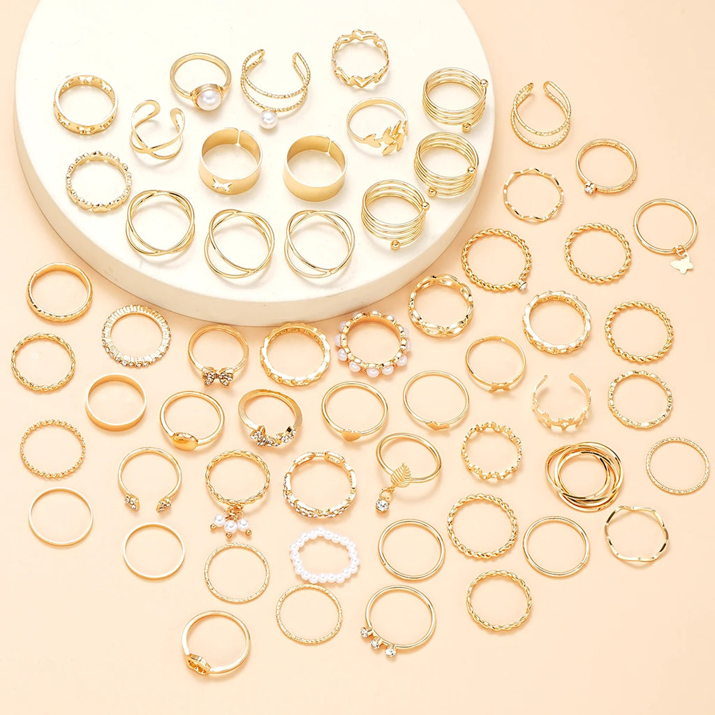 Vintage Ring-Set – 58-teilig