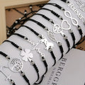 Braided Steel Charm Bracelet Set (12-teilig)