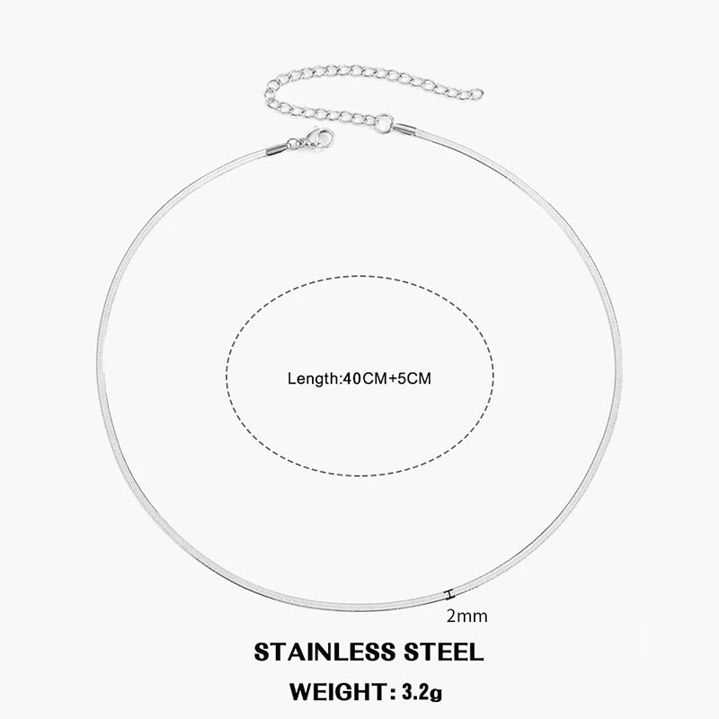 Minimal Steel Chain Necklace