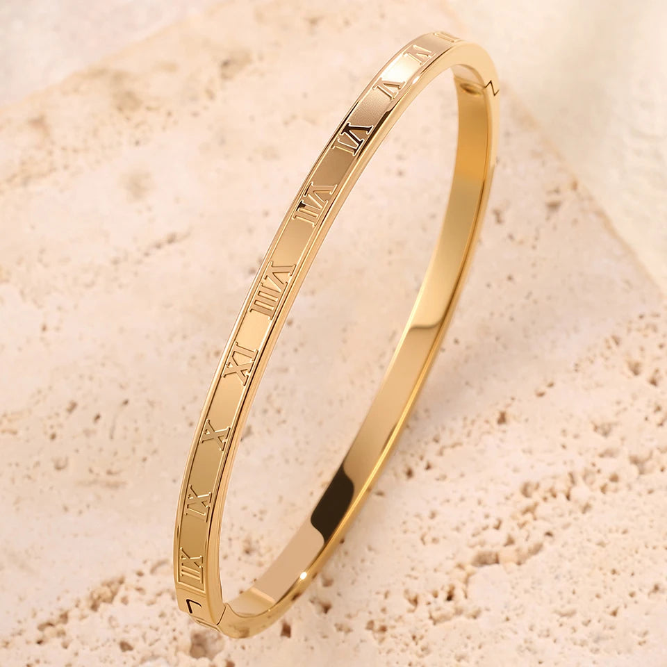 Classic Geometric Steel Cuff