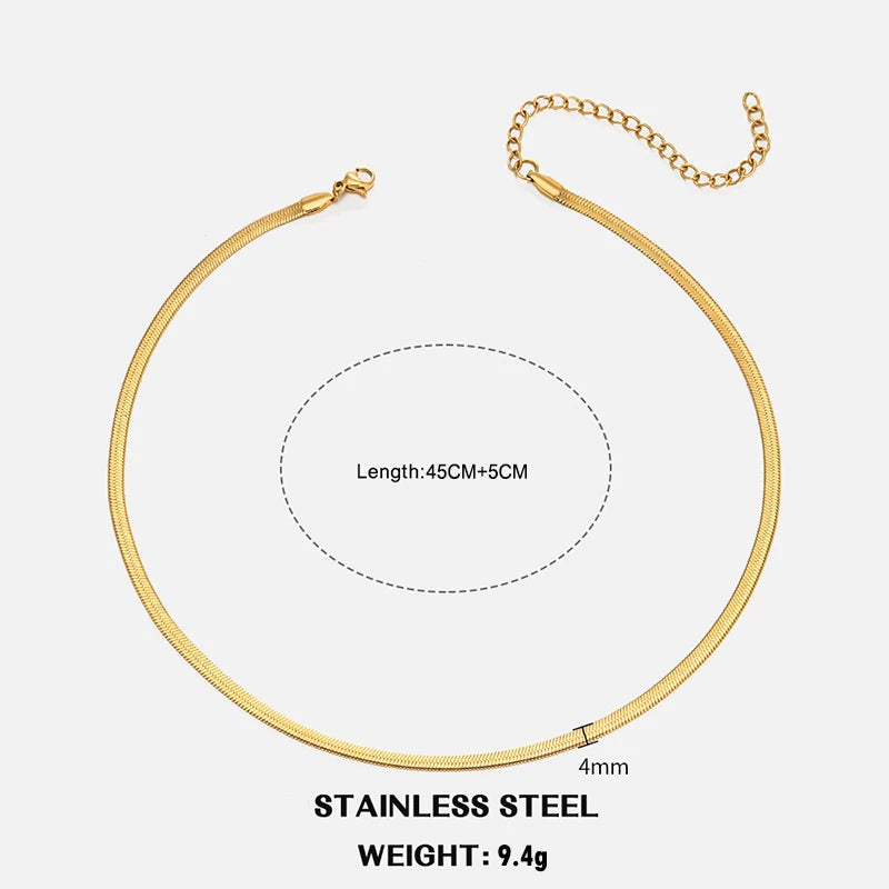 Minimal Steel Chain Necklace