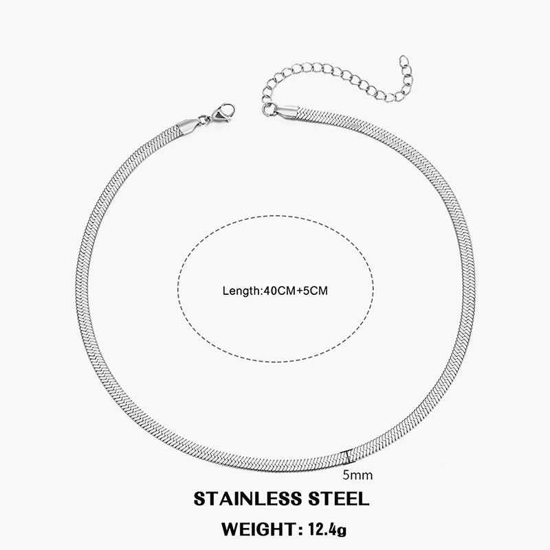 Minimal Steel Chain Necklace
