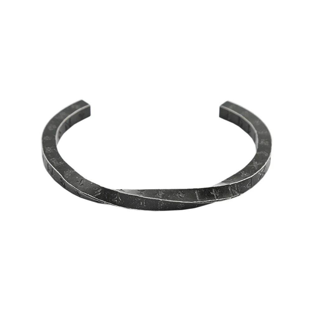 Viking Rune Mobius Steel Bracelet