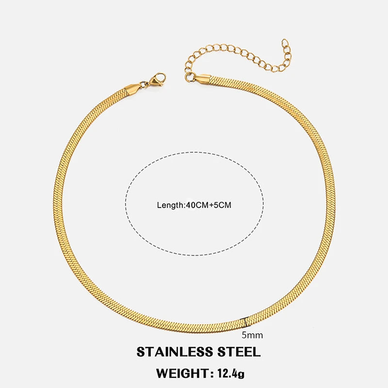 Minimal Steel Chain Necklace